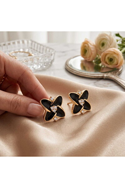 toptanhanem Minimal Pearlescent Violet Earrings - Special Design Steel Earrings