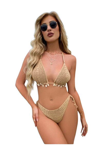 OEM Costum de baie, tricotat, summer vibe, crem, M