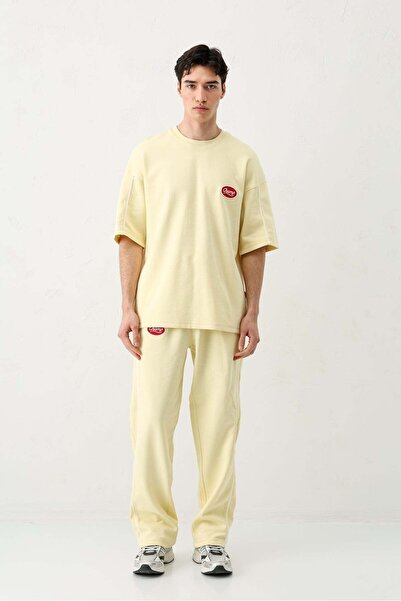 VAMOSCLO Oversize Printed Tracksuit Set Yellow