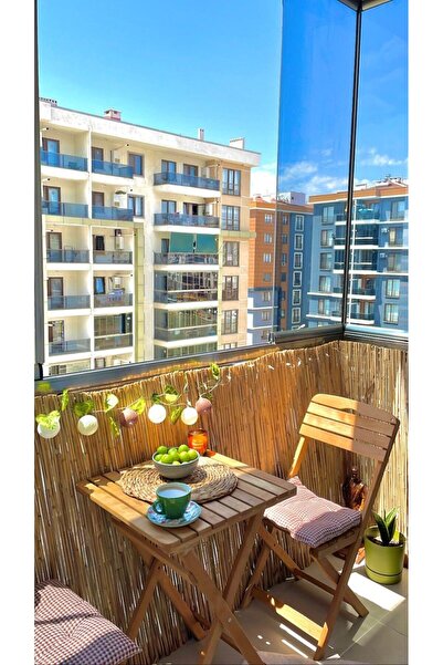 AYGHOME Hasır Balkon Çiti & Bahçe Çiti 1 Metre Yükseklik x 3 Metre Uzunluk Do...
