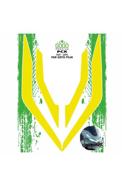 Genel Markalar PCX 2021 - 2024 Uyumlu FAR Üstü Film FLO Sarı