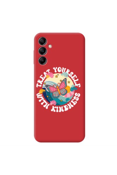 Other Samsung A14 5G Kindless Yourself Red Colored Silicone TPU Θήκη