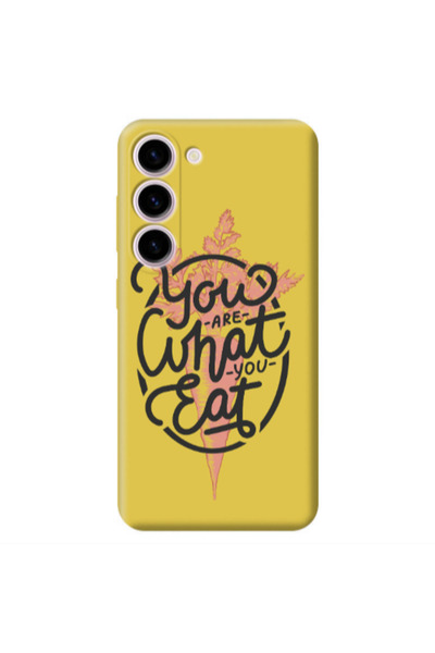 Other Samsung S23 Plus You are What You Eat Yellow Colored Silicone TPU Θήκη