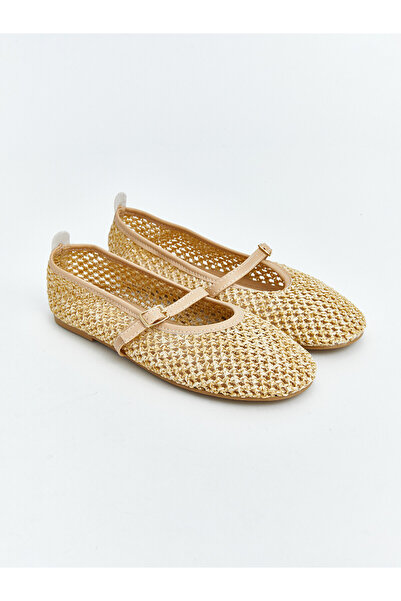 LC Waikiki Nevavm Women's Mesh Ballerinas with a Difference