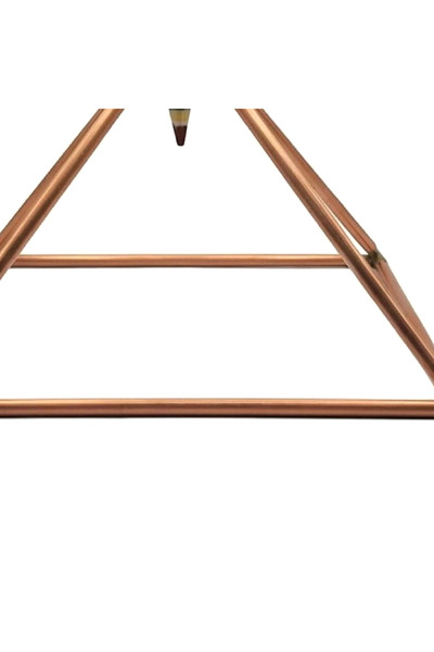 Allians El Yapımı Bakır Doğal Taşlı Ahşap Tabanlı Enerji Piramidi Meditasyon ...