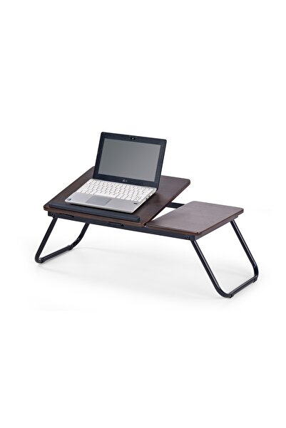 OEM Masa laptop plianta HM B19, unghi de inclinare ajustabil, MDF, nuc inchis