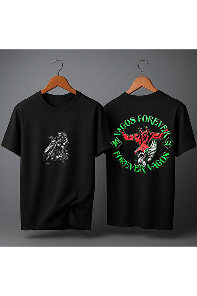MAGORS Oversize Black Biker Club Back Printed Premium Unisex T-Shirt