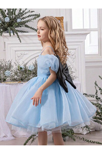 JO FASHION فستان الأميرات بفيونكة وحمالات رفيعة