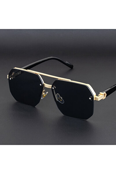 Choice4 C1 Men's Metal Sunglasses Square Half Frame Rice Nails Casual Trend G...