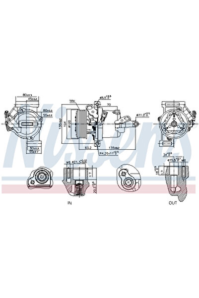 Nissens Compresor Aer Conditionat Clima RENAULT TWINGO 3 SMART FORFOUR/FORTWO