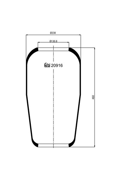 FEBI BILSTEIN Perna de Aer Spate (diametru: 131/238mm) Man E2000 El F2000 F90...