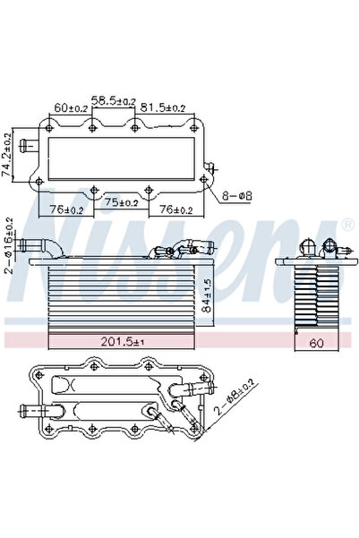 Nissens Intercooler Turbo AUDI A1/A1 City Carver/A3/Q2 SEAT ARONA/ATECA/IBIZA...