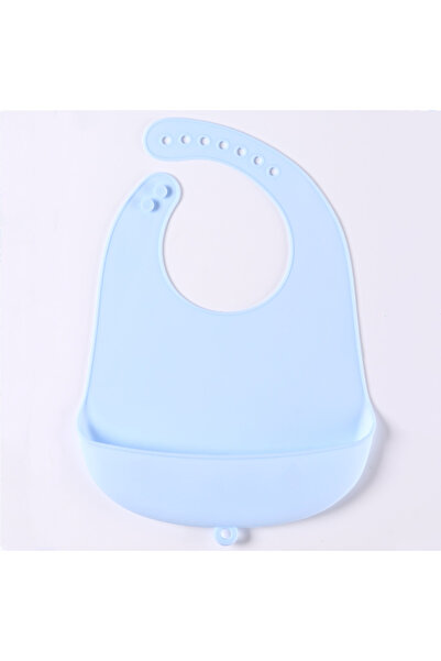 Choice6 One Size sky blue 1/2pcs Food Grade Silicone Baby Eating Bibs Easy to...