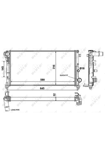 NRF Radiator Racire Motor FIAT PANDA