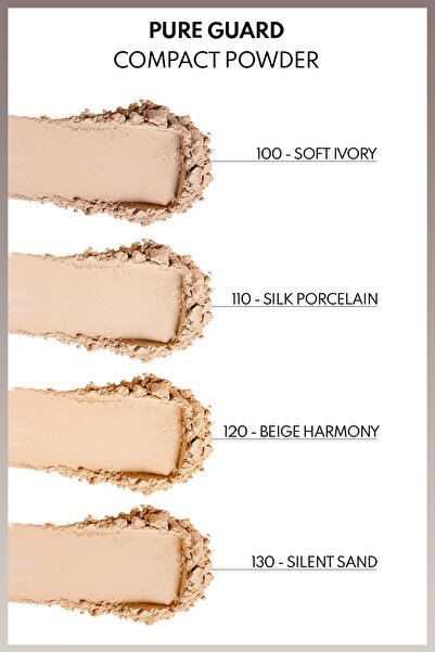 NOTE Pureguard Compact Powder100 Soft Ivory Mat Bitişli Fırınlanmış Toz Pudra