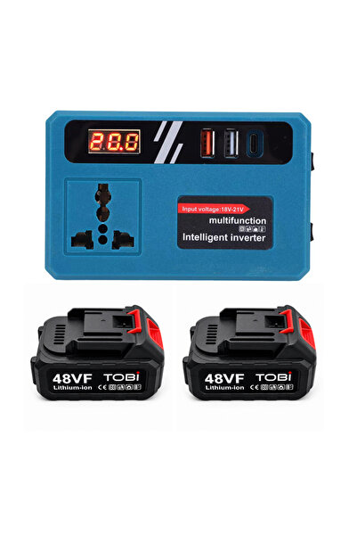 Tobi Intelligent Inverter Converter 21V to 110V/220V with Dual-Engine Flash C...