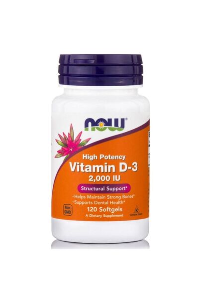 Now Foods Τώρα D-3 (2.000 IU) - 120 Μαλακές Κάψουλες
