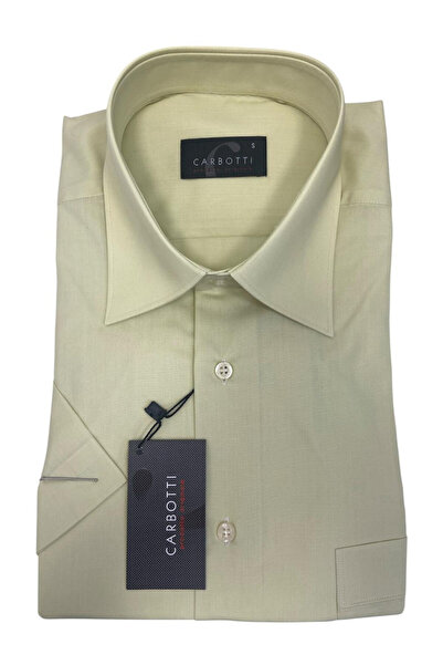 OEM Camasa barbati olive, cu maneca scurta, bumbac-poliester, marime S