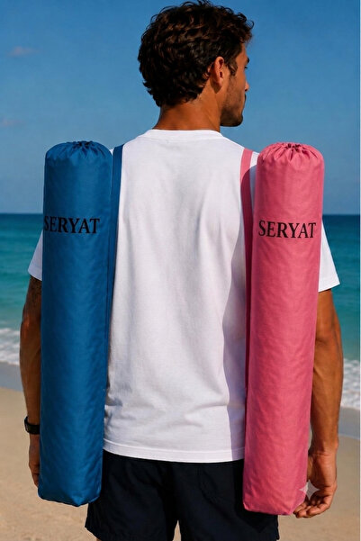 Sertil 2'li Set Lüks Plaj Hasırı - Pembe + Mavi (150 x 75 cm) Konforlu Deniz ...