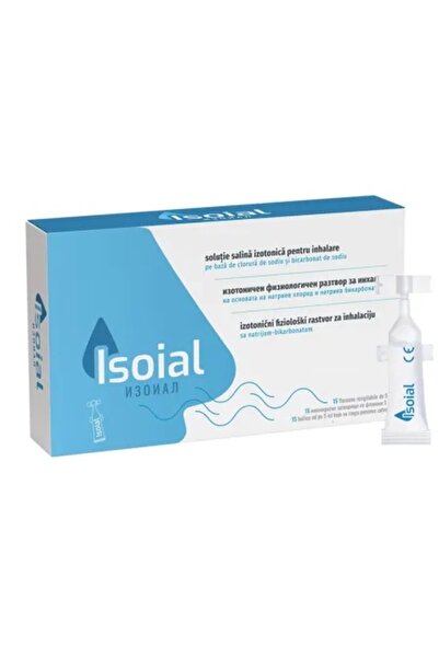 Naturpharma Solutie salina pentru nas infundat Isoial, 15 flacoane x 5 ml,