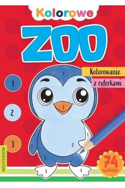 OEM Carte de colorat cu numere ZOO 74 autocolante. Carti si