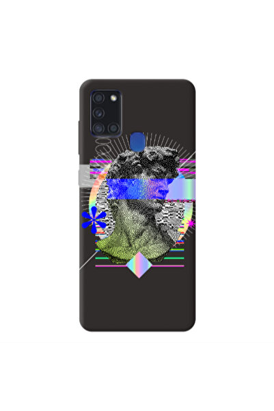 Other Samsung A21S Statue pixels Black Colored Silicone TPU Θήκη