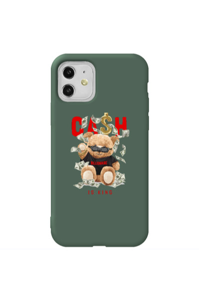 Other Apple iPhone 11 Cash is king Dark Green Colored Silicone TPU Θήκη