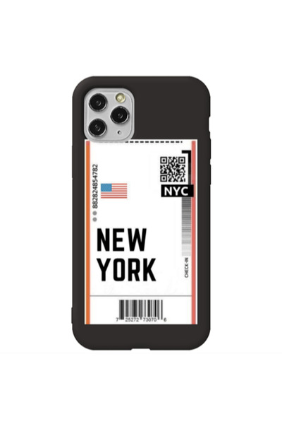 Other Apple iPhone 11 Pro New York NYC Black Colored Silicone TPU Θήκη