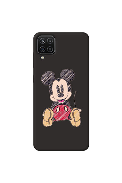 Other Samsung A12 Mickey mouse 2 Black Colored Silicone TPU Θήκη
