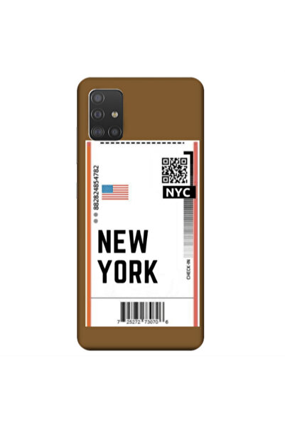 Other Samsung A71 New York NYC Light Purple Colored Silicone TPU Θήκη