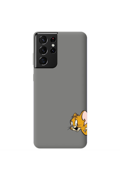 Other Samsung S21 Ultra Jerry 2 Grey Colored Silicone TPU Θήκη