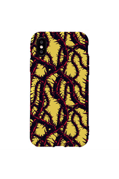 Other Apple iPhone X Prickly ivy Yellow Colored Silicone TPU Θήκη
