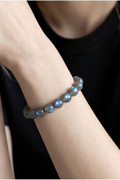 NBS Beautiful Naturel Stones Women's Premium Labradorite Reflective 18 cm Aaa...