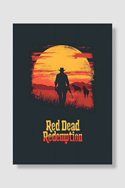 Luna Marissa Poster igre Red Dead Redemption, kauboj i konji koji hodaju u za...