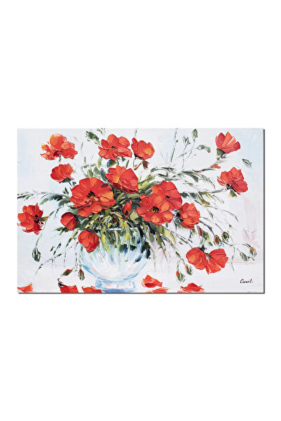 artnova 3D картина ваза с кралски макове, ръчно рисувана, 60x40см, маслена на...