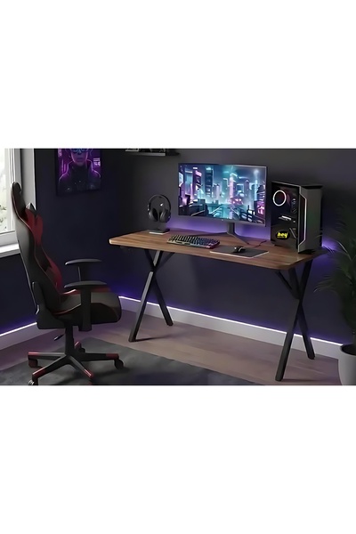 Vivense GAMİNG OYUNCU MASASI, CEVİZ SİYAH, 120 CM