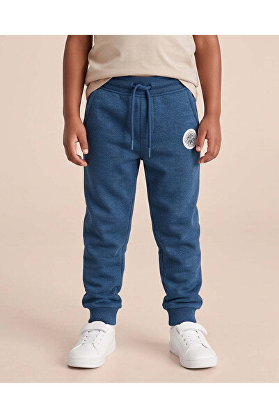 REDTAG Boys Navy Printed Active Track Pants