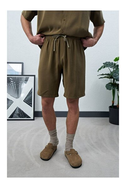 perasttesktil Men's Elastic Waist Shorts