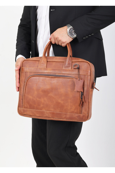Erzeno 100% Genuine Crazy Leather Handcrafted Vintage Computer and Briefcase ...