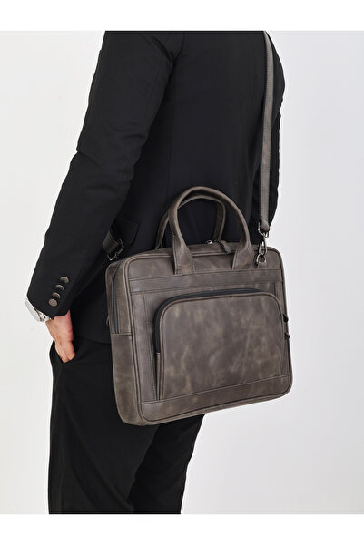 Erzeno 100% Genuine Crazy Leather Handcrafted Vintage Computer and Briefcase ...