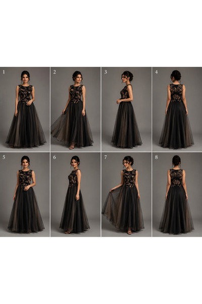 Queens dresses Luxury Embroidered Sequin Turkish Evening Dress