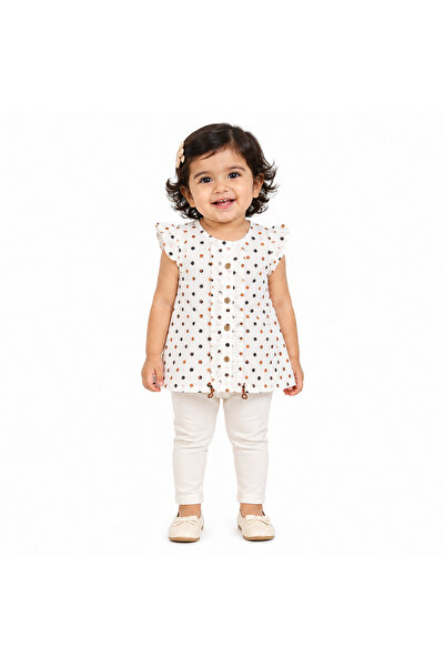Generic Girl's Polka Dot Ruffle Short Sleeve Blouse |   Suitable from 1 to 5 ...