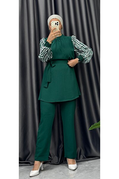 NİSUM MODA Zebra Patterned Trouser Suit