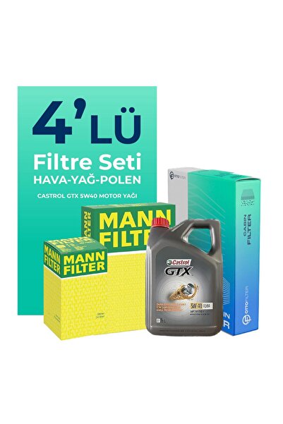 Mann-Filter Fiat Egea 1.4 Benzin Filtre Bakım Seti CAST ROL Motor Yağlı (2015...