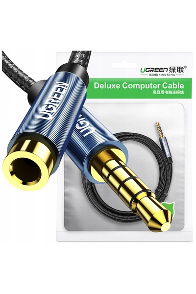 Ugreen Cablu prelungitor audio Jack Aux 3.5 mm pentru telefoane, laptopuri 0.5M