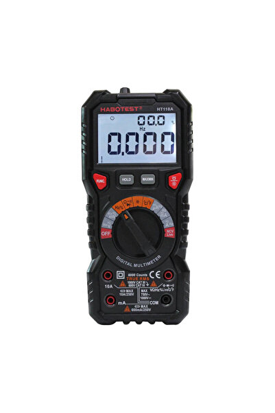 Habotest Multimetru True RMS cu tensiune, curent, lanternă și NCV, model HT118A