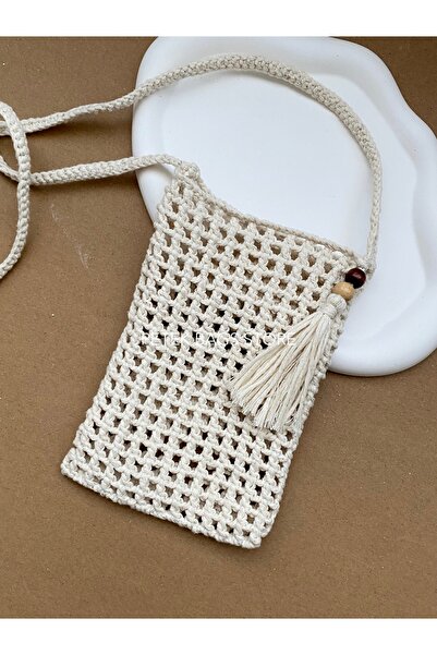 Petek Collection Veronica Knitted Perforated Phone Bag (17X11 cm)