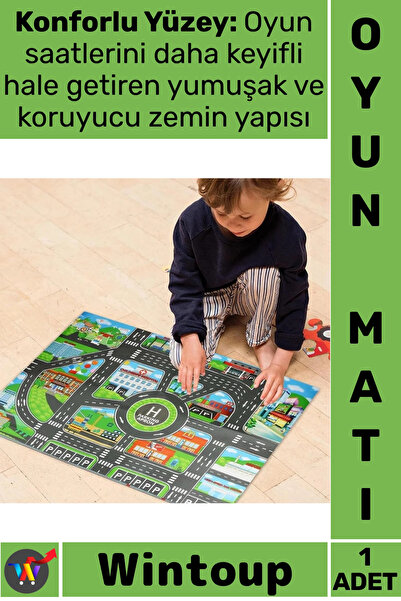 Wintoup # Play Mat Educational Foldable Non-Slip Stylish Decorative Driveway ...