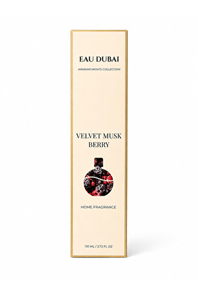 Eau Dubai Difuzor de parfum pentru cameră, Musk Berry, Difuzor cu bețișoare, 110 ml