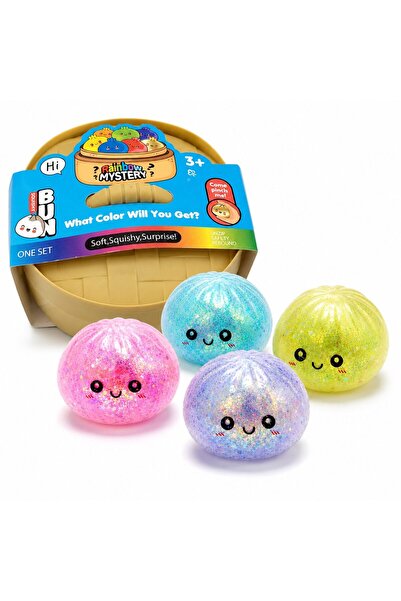 Leski Jumbo Squishy Dumpling Antistres, Leski, Model Fată Zâmbitoare, din Mal...